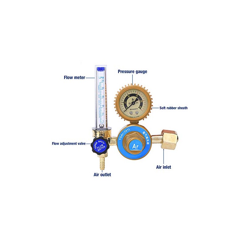 Argon Co2 Mig Tig Flow Meter, Gas Regulator for Argon