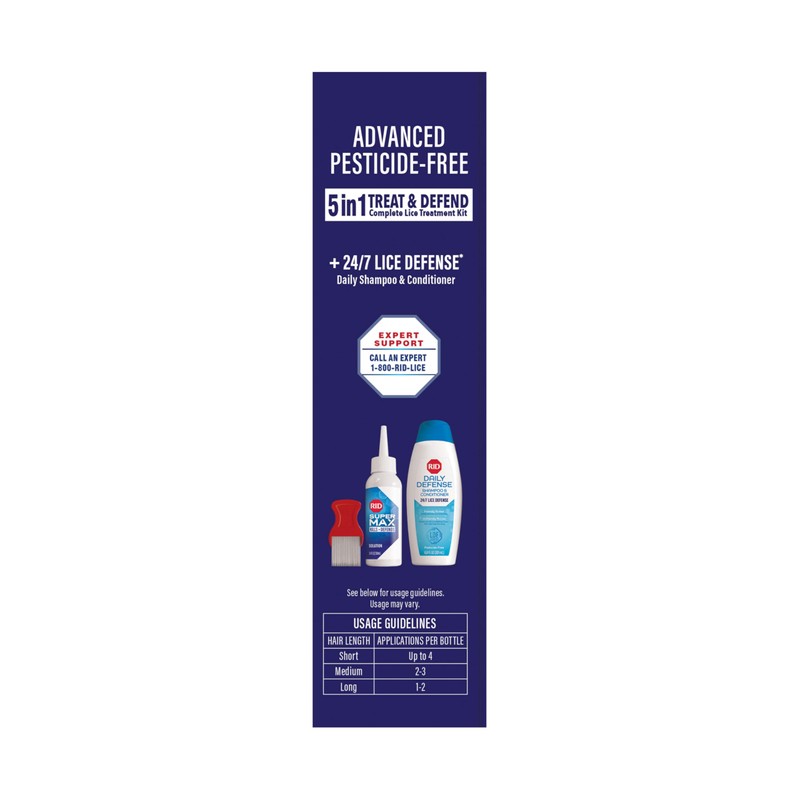 RID Super Max Lice Treatment Kit, Kills Lice & Super