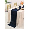 YMHPRIDE 2 Packs Cheesecloth Table Runner, 35"x120" Royal Navy Blue