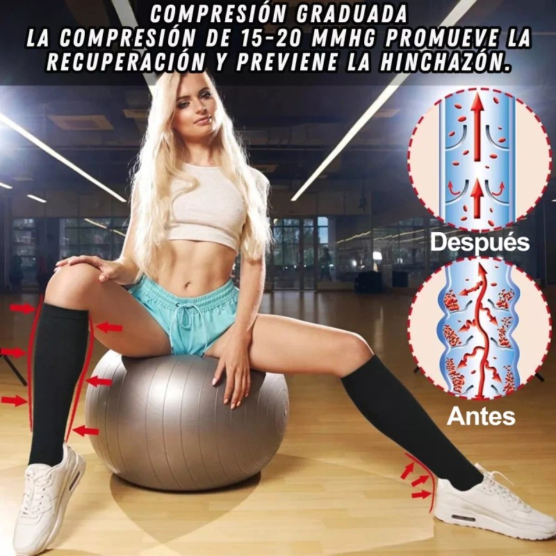 Calcetas Medias De Compresion Con Cierre Varices Trombosis