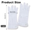 wilcractk Cotton Gloves White - 2 Pairs Lightweight Polyester Fabric