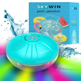 Skywin Floating Pool Speaker with Lights Accessories - Floating Pool Lights I...