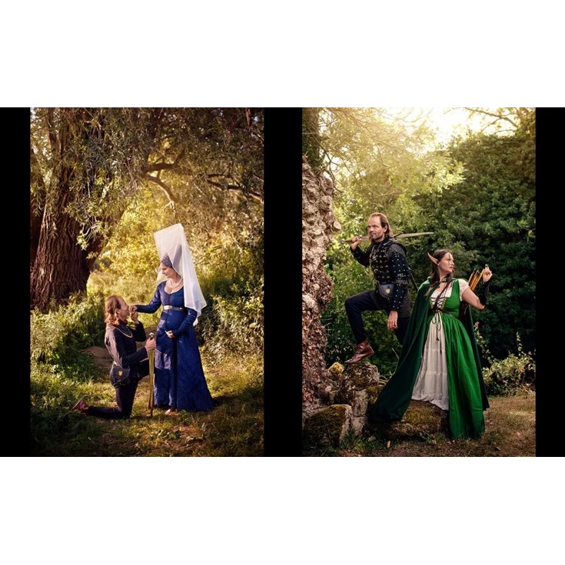 Mythrojan Medieval Drawstring Pouch Suede Leather Belt Pouch Cosplay Accessory