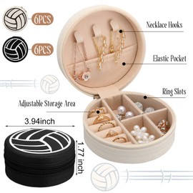 Dansydaisy 12 Pcs Sport Team Gift Bulk Jewelry Box Travel Softball Jewelry Case Softball Volleyball Team Gift Bulk(Volleyball)