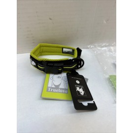 TrueLove Pet Dog Soft Adjustable Reflective Night Collar Yellow/Green Small