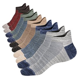 Mottee&Zconia Mens Ankle Low Cut Socks Non-slid Mesh High Grade Socks 4 Seasons 5 pack Size L:11~13