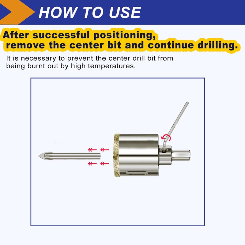 1 1/4 Inch (32mm) Diamond Hole Saw with Center Pilot