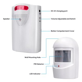 Universal 1000FT Wireless Motion Sensor System Driveway Alarm Alert Security Indoor