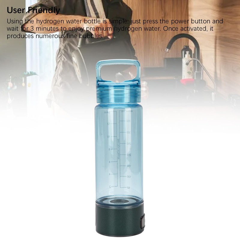 Hydrogen Water Bottle, Portable Hydrogen Water Ionizer, 400ml Hydrogen Bottle