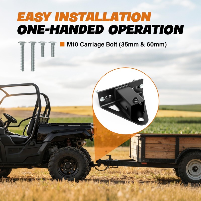 Lawn Mower Hitch 2" Receiver, Trailer Hitch for Zero Turn
