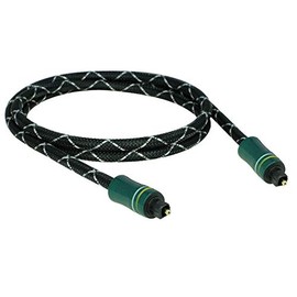 SunshineTronic 2 m premium fibre optic cable Toslink high-quality aluminium housing + Toslink angle adapter (360° rotatable) AL-2.0