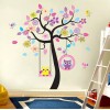 DaraBaby Vinil Decorativo Infantil Árbol Búhos Columpio Sala Cuarto