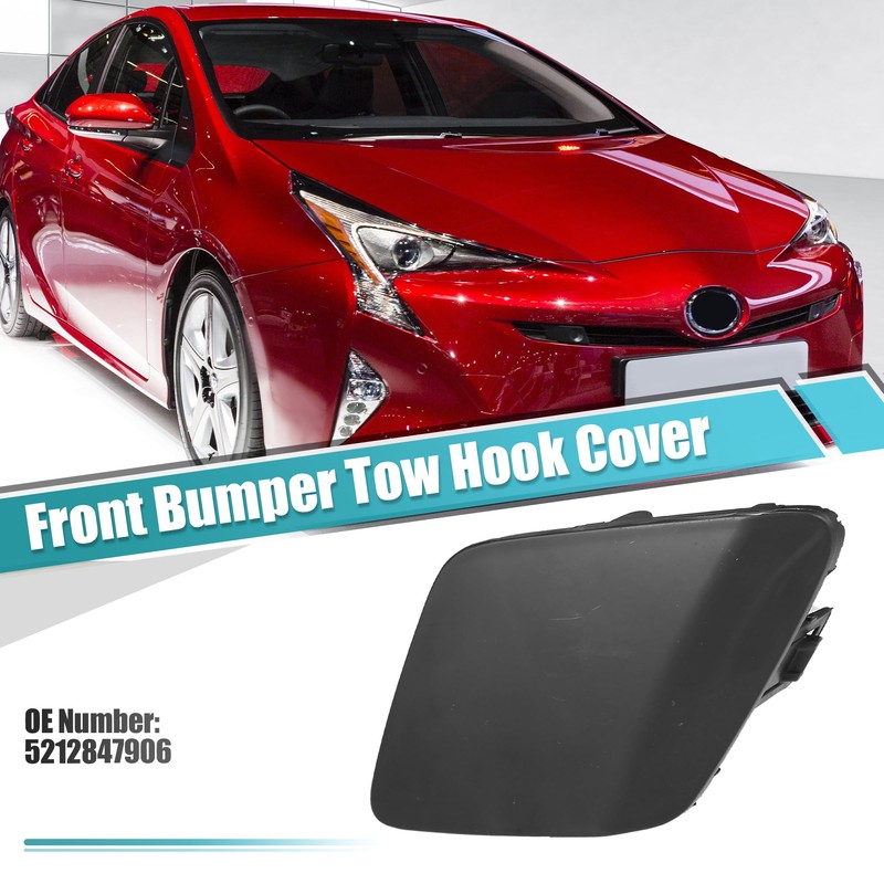 uxcell Car Front Left Bumper Tow Hook Cover Towing Eye