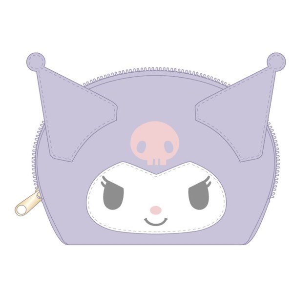 Kei Company KUK-OP-PP Chromi Oval Pouch, Dull Color, Purple, H 4.3 x W 5.9 x D 1.8 inches (11 x 15 x 4.5 cm)