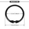 calfken 12Pcs Shower Curtain Rings,Shower Curtain Hooks with Unbreakable Plastic,O-Shaped