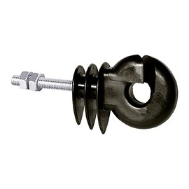 Kerbl 44324/206 Metal Stake Mtrisch Ring Insulator, Black, Pack of 280