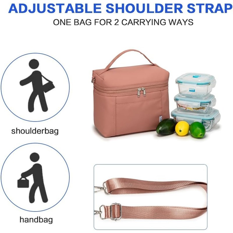 NOL Natural Organic Lifestyle Insulated Lunch Bags for Women Cooler
