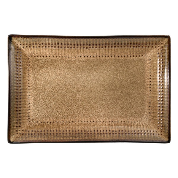 Pfaltzgraff Clay Cambria Rectangle Platter, 14" x 9", Brown