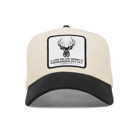 Saddleback Supply Vintage Trucker Hat - Deer Hunting Logo Black/tan