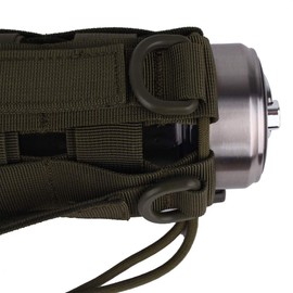 DONGKER Molle Bottle Holder, Tactical Military Water Bottle Bag, 0.5-2.5 L, Durable Bottle Holder, Bottle Carrier for Camping, Hiking, Cycling (Dark Green)