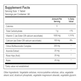 Vitamina C 1000mg Ester-cplus Apoyo Inmunologico 90tabletas