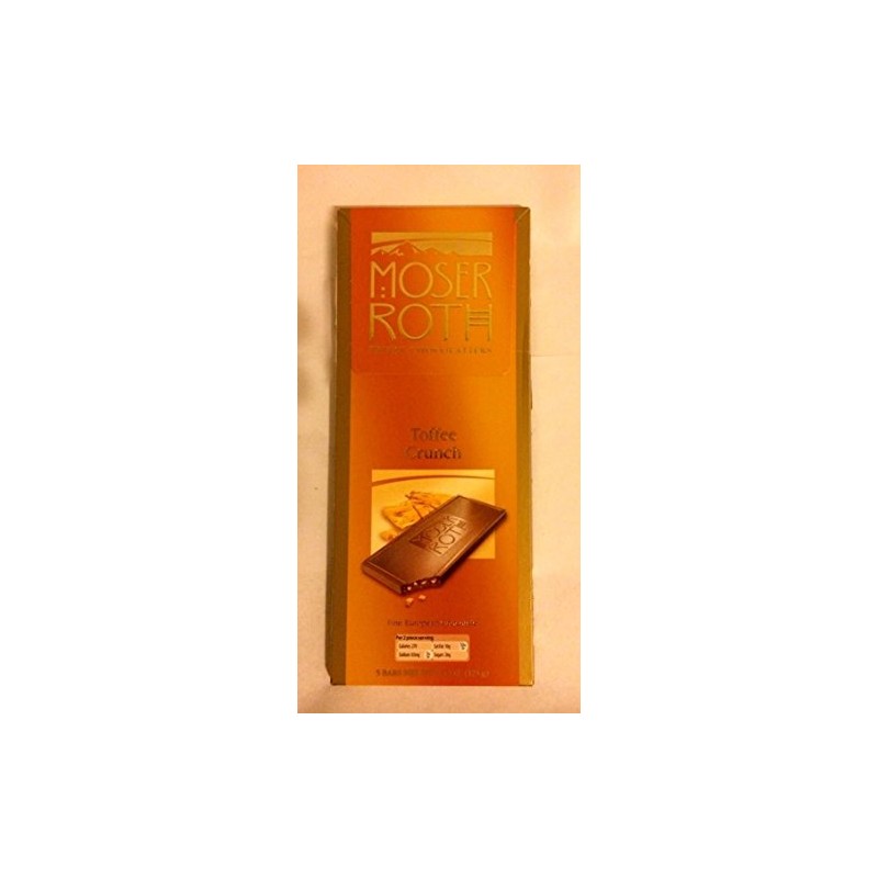 Moser Roth Toffee Crunch Chocolate Bar - 4.4 oz package
