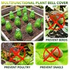 UCandy 30 Pack Garden Cloches for Plants with 60 Stakes,
