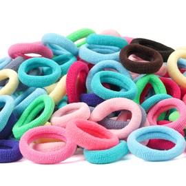 CÉLLOT 300PCS Elastic Hair Ties, 2cm Diameter Seamless Nylon Bands, Normal Ponytail Holders for Toddlers Infants and Women