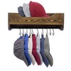 MyGift Wall Mounted Baseball Cap Storage Organizer, Urban Industrial Burnt