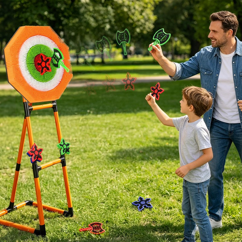 Axe Throwing Game for Backyard with 6 Axes & 6