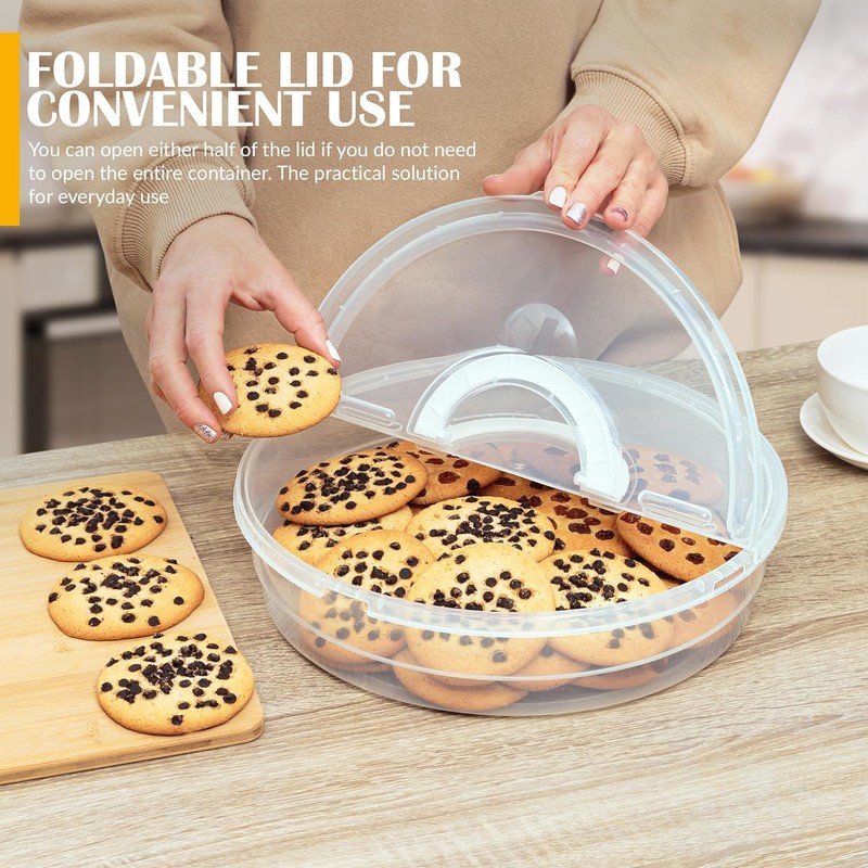 Mission Gallery 2 Pack Plastic Pie Carrier with Lid and