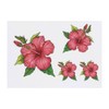 4 x 'Hibiscus Flowers' Temporary Tattoos - Water Resistant, Skin-Safe,