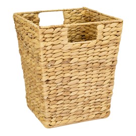 HMF Waste Paper Bin, Office Waste Bin, Braided from Water Hyacinth, Square, 25 x 25 x 30 cm