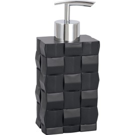 Wenko Relief 19427100 Soap Dispenser Black Polyresin 7 x 16.5 x 4.8 cm