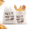 Guerity 2pcs Reusable Bread Bags To Keep Fresh, Cotton Linen