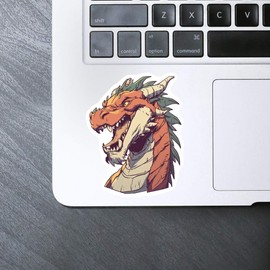 Medium 100mm 'Dragon Portrait' Permanent Sticker Decal for Cars/Windows/Bins/Walls etc (DW00140073)