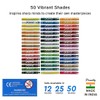 Doms 25 Assorted Colours Oil Pastels - Rich Bright Smooth