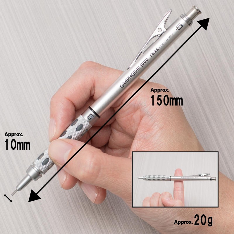 Pentel GraphGear 1000 Premium Mechanical Drafting Pencil Set with Refill