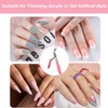 Nail Clipper, Pink Stainless Steel False Nail Clipper, Nail Trimmer