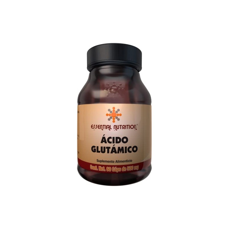 Essential Nutrition Ácido Glutamico 60 Cápsulas de 500 mg