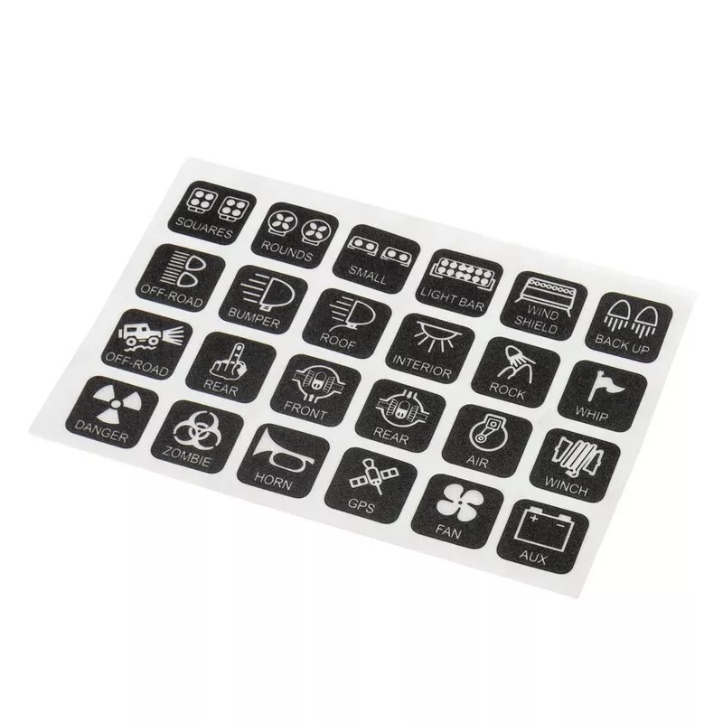 Pilot Automotive Bully Universal Push Butto 6 Gang LED Switch