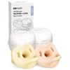 Korean-Made MOYUUM Silicone Macaron Pacifier 2 Pack with Travel Case,