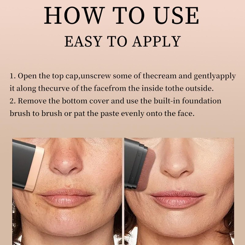 ZAIDOC Long-Lasting Concealer Foundation Stick, Creamy Full Coverage, Hydrating Olive