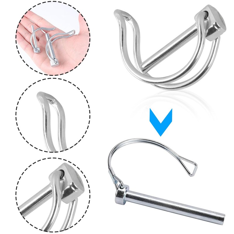 Pack of 4 Pipe Folding Pins, 6 x 45 mm