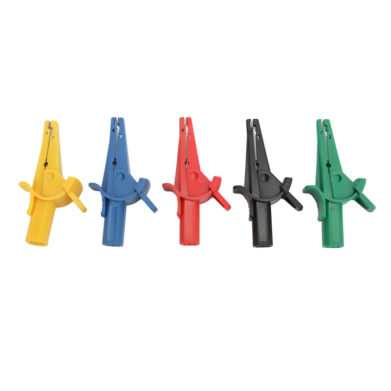 5Pcs/Set Battery Electrical Test Clip 10A 600V‑1000V Multicolor Portable Safety