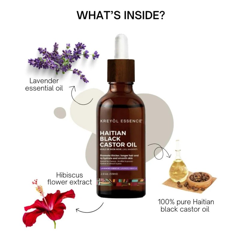 Aceite De Ricino Kreyol Essence Haitian Black Para Piel Y