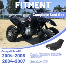 Complete Seat Set New Compatible with 2004-2006 Honda TRX 350 TRX350 Rancher 2004-2007 Rancher 400 Comfy Sturdy