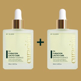 1+1 Curacion Lactocare Barrier Lactic Acid Bacteria Essence 50ml Moisture Soothing Skin Barrier Glowing Moisturizing Care / 1+1 큐라씨온 락토케어 베리어 유산균 에센스50ml 수분진정 피부장벽 광채보습 케어