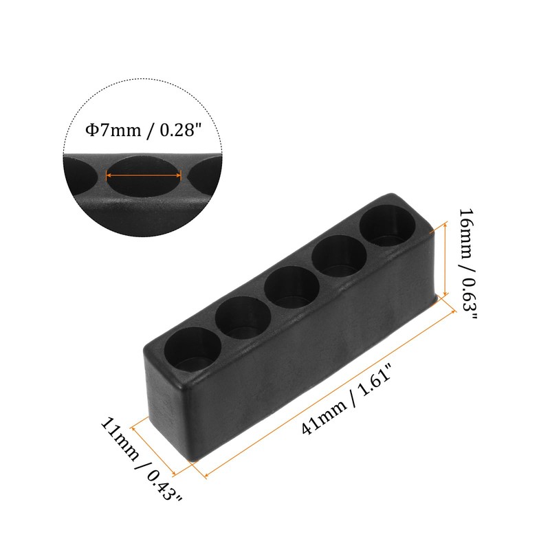 sourcing map 6pcs Plastic Hex Shank Screwdriver Bit Holder Organizer