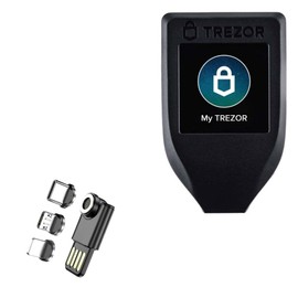 BoxWave Cable Compatible with Trezor Model T - MagnetoSync Mini Adapter, Magnet Charging Cable USB Type-C Micro USB - Jet Black